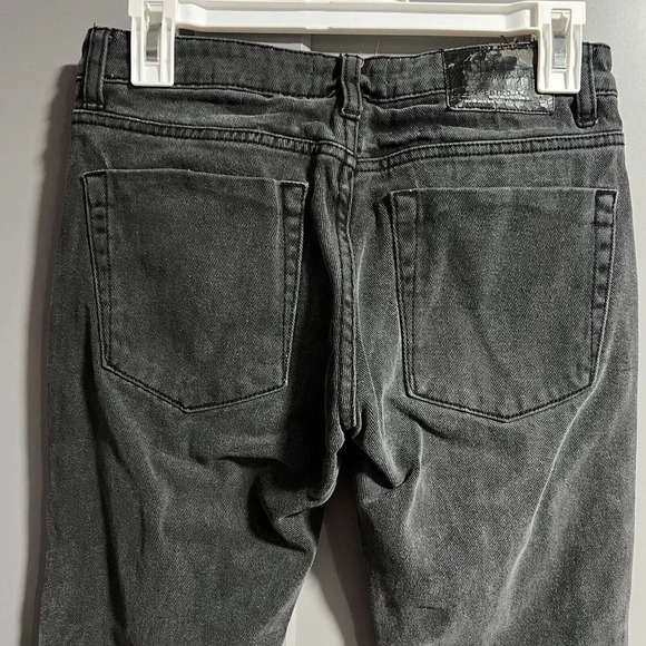 One X One Teaspoon Women Low Waist Freebird Distressed Denim Jeans Black Size 26 - Picture 5 of 9